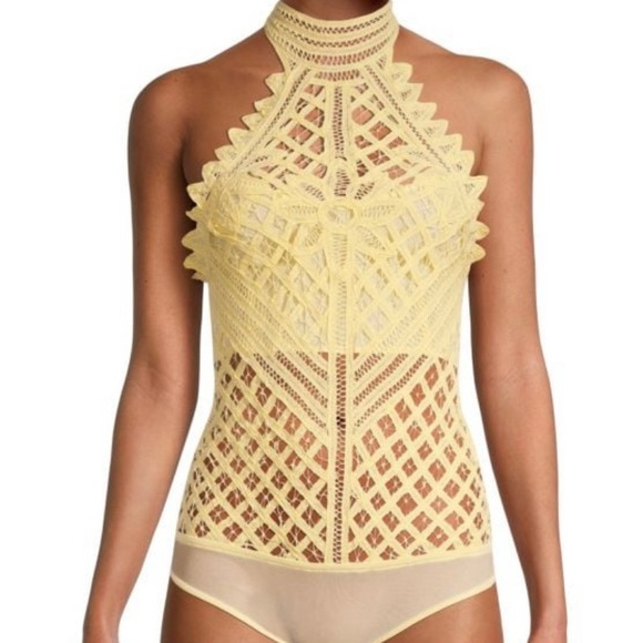 Free People Tops - FREE PEOPLE Be My Battenburg Bodysuit XS